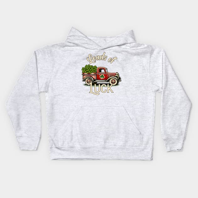 Loads of Luck - Antique Truck Kids Hoodie by WolfeTEES